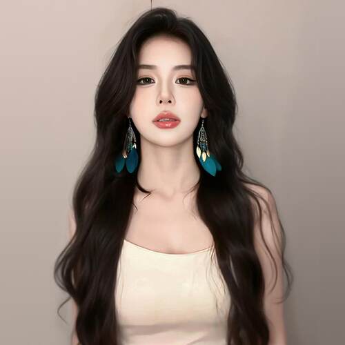 假发女长发自然无痕中分彷真发全头套氛围感卷发慵懒大波浪假发套