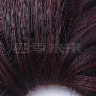 炭治郎cos假发 鬼灭之刃 灶门炭治郎背头假发 渐变色自带反翘短发