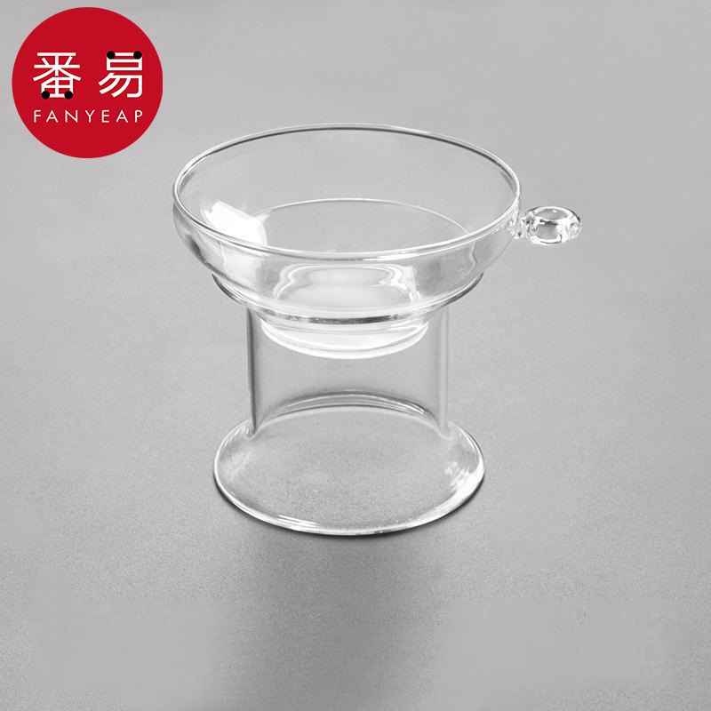 茶漏AC1S242-玻璃茶隔耐热茶海茶水分离器功夫茶具配件茶滤茶水