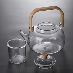 玻璃茶壶泡茶家用提梁壶电陶炉加热煮茶壶耐热泡V茶壶养生烧水壶