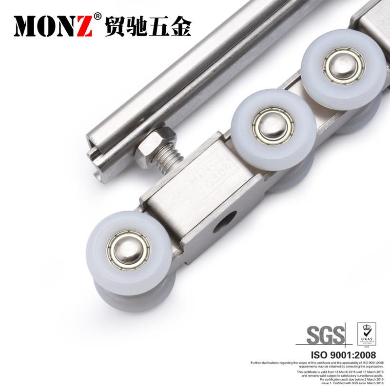 拉工程木门不锈钢吊轮q轮吊v轮滑轮八静音五金配件门新品移门C轨