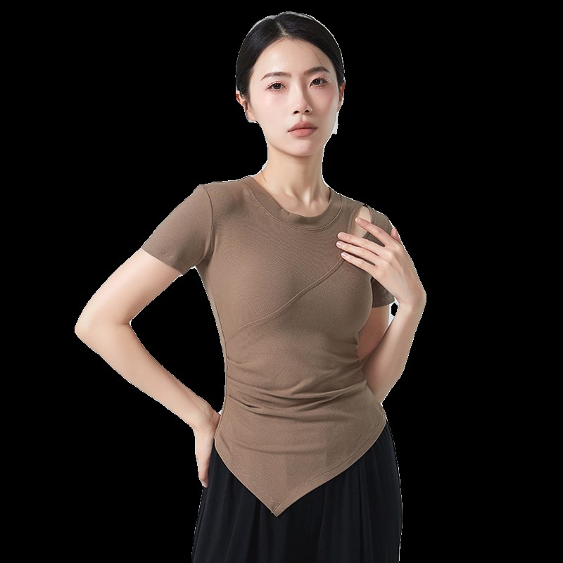 现代舞上衣女e2024新款舞蹈服夏季练功服古典舞短袖形体训练服艺