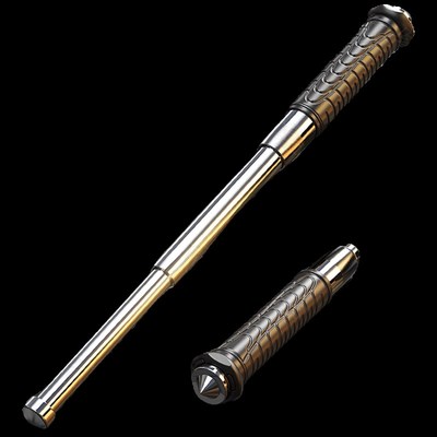 加粗挡刀甩棍合法防身武器t伸缩棍车载合法棍棒驱打狗三节伸缩棍
