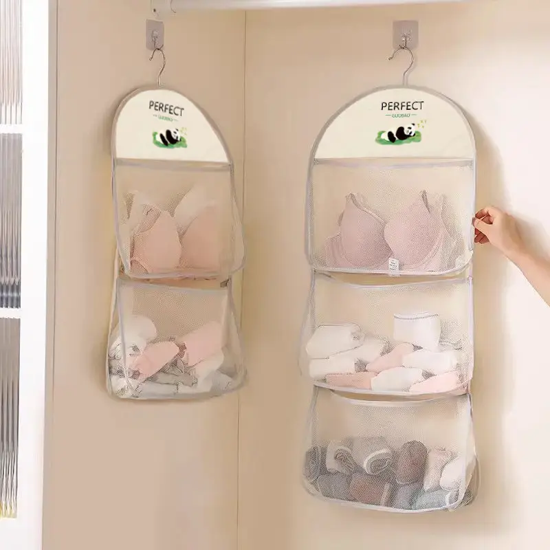 袜子收纳挂袋多层衣柜挂式内衣内裤整理袋子挂墙悬挂宿舍门后