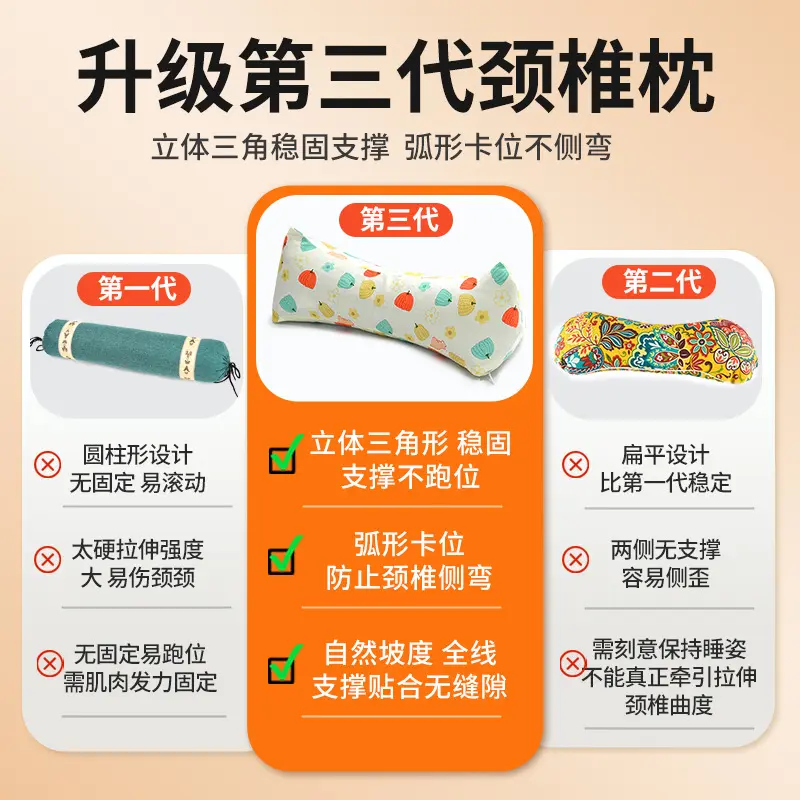 颈椎枕荞麦皮枕头睡觉专用按摩枕硬单人理疗护颈荞麦枕