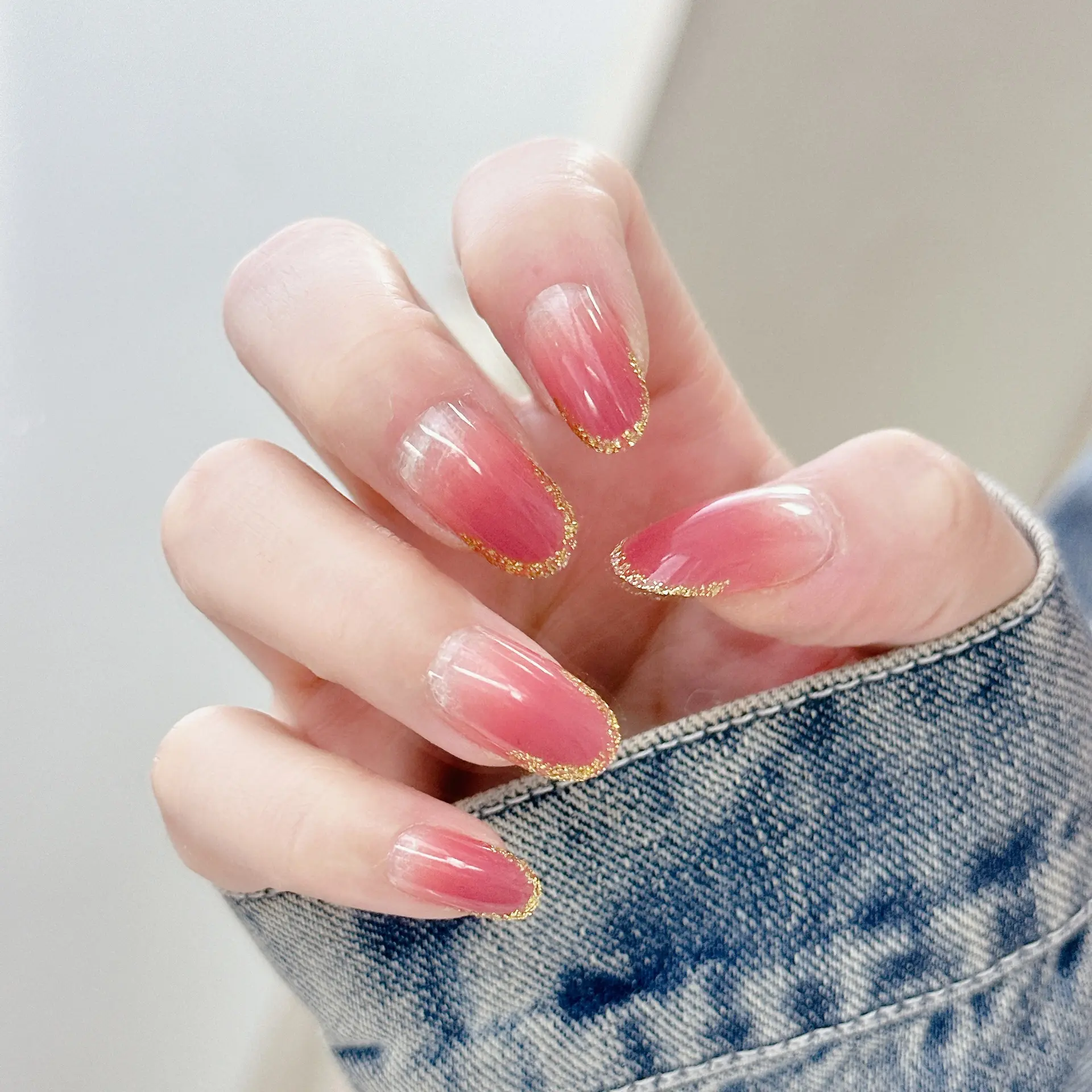 ins风穿戴甲甲片高级感全贴假指甲可拆卸美甲甲片24片装