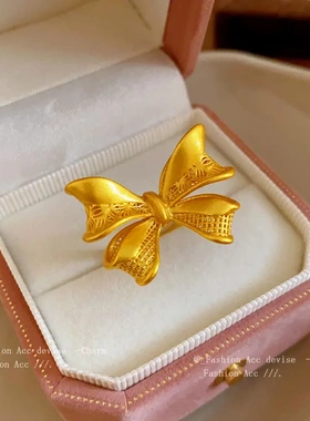 新中式结开口戒指小众简约设计感食指戒轻奢高级感手饰女