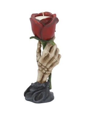 新款万圣节氛围礼品树脂蜡烛台装饰摆件手指玫瑰家居树脂摆件