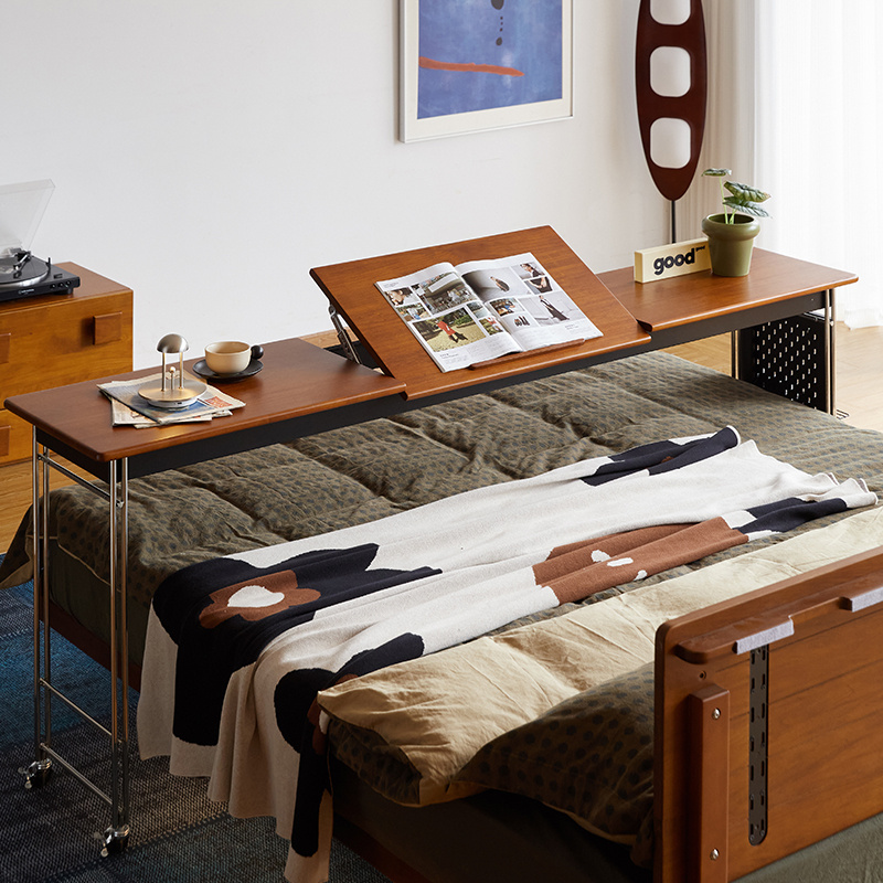 出乎生活无忧跨床桌床边桌床上书桌卧室可移动家用跨床懒人电脑桌