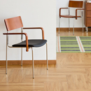 出乎生活松果餐椅黄杨木桌椅中古风靠背扶手椅木质餐桌椅子