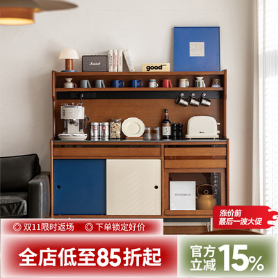 MUU复古岩板餐边柜简约双层储物