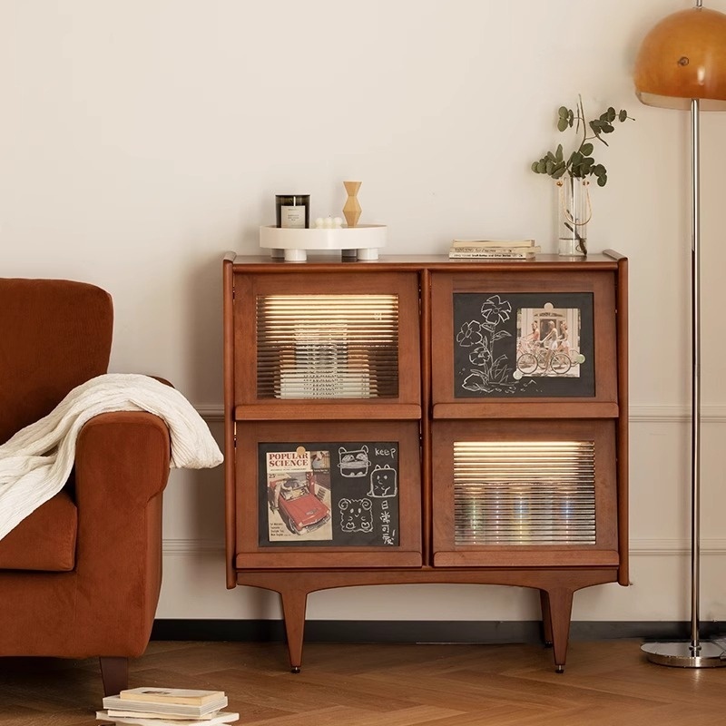 出乎生活实木小边柜日式储物柜