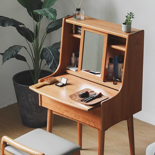 出乎生活ins风化妆桌梳妆台