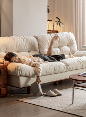 出乎生活云朵沙发北欧日式科技布baxter家用小户型客厅奶油风C