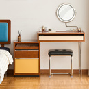 出乎生活密斯梳妆台斗柜一体小户型中古卧室化妆桌组合纳柜黄杨木
