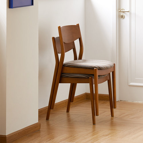 出乎生活松露堆堆椅北欧椅子中古风家用可叠放餐椅靠背椅餐桌椅子