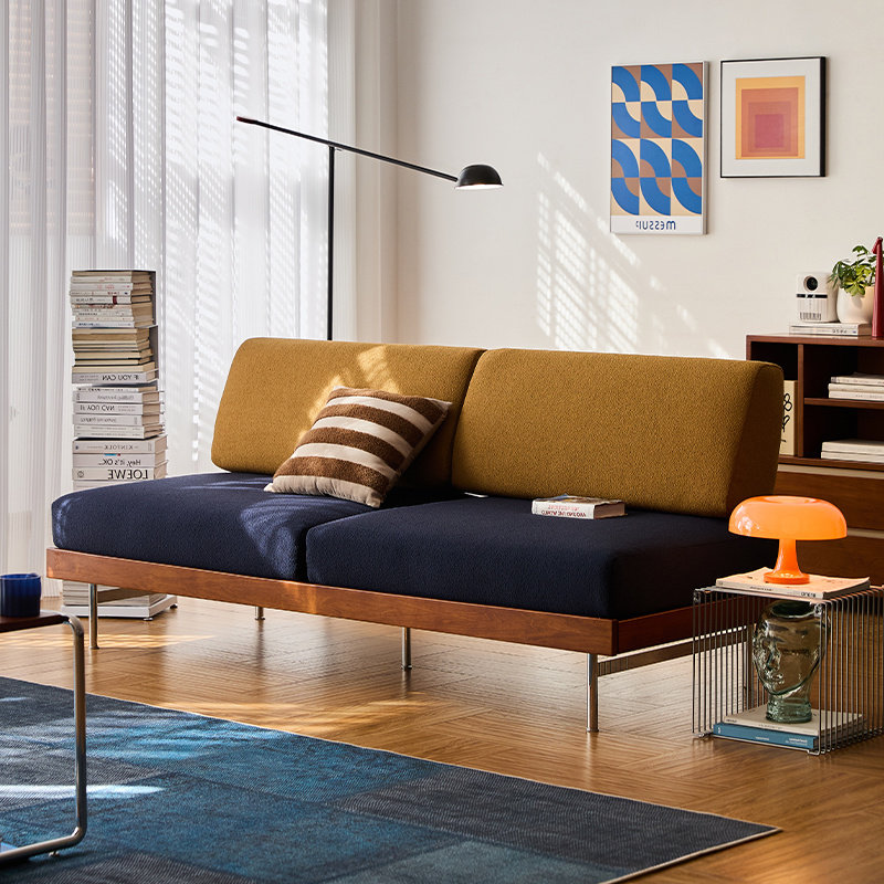 出乎生活密斯沙发布艺沙发客厅现代简约三人位实木沙发中古风沙发,住宅家具,布艺沙发,淘宝优惠券,粉丝福利购,淘宝优惠卷