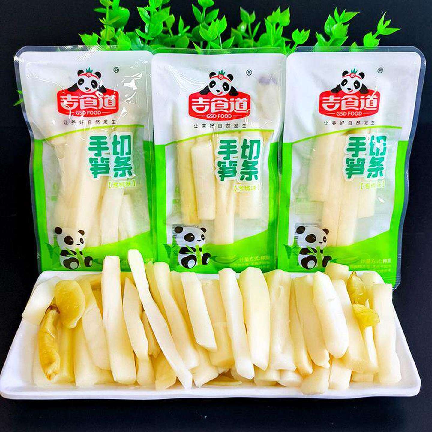 吉食道手切笋条泡椒味开袋即食笋条笋尖竹笋小包装休闲办公小零食图片