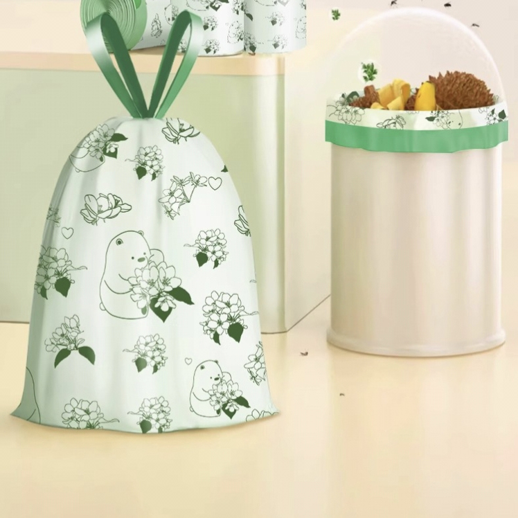 印花抽绳垃圾袋家用客厅手提式塑料袋宿舍拉级袋 印花抽绳垃圾袋家用客厅手提式塑料袋宿舍拉级袋