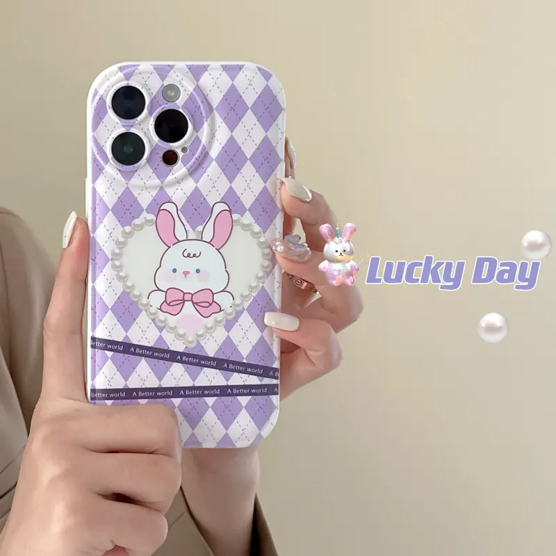 知泰15兔子iphone14pro适用oppo气垫壳12/11保护套卡通