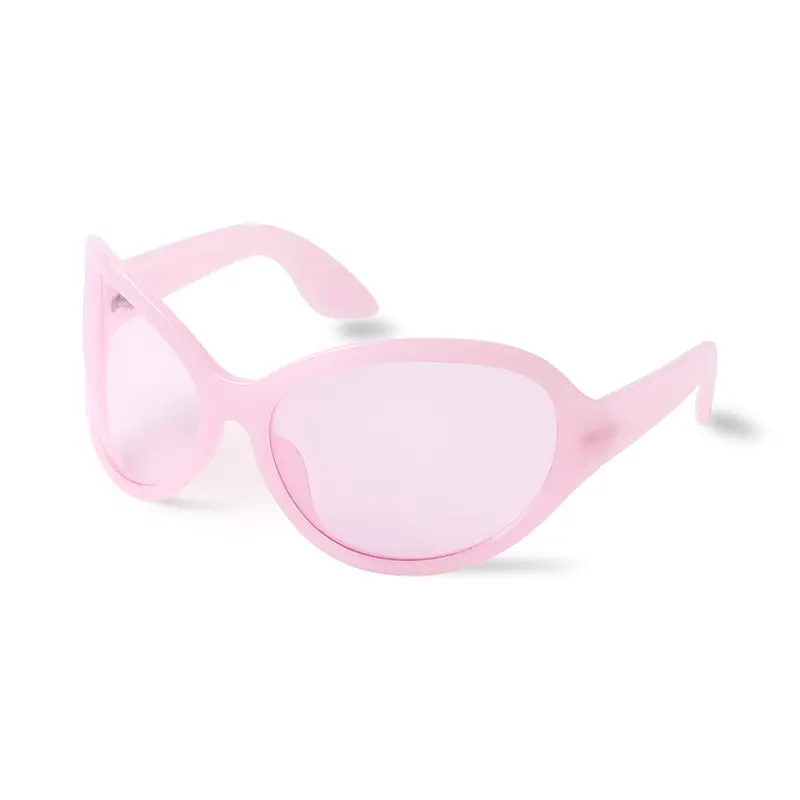 欧美时尚风椭圆太阳镜女个性嘻哈墨镜男士超大框户外防风运动眼镜