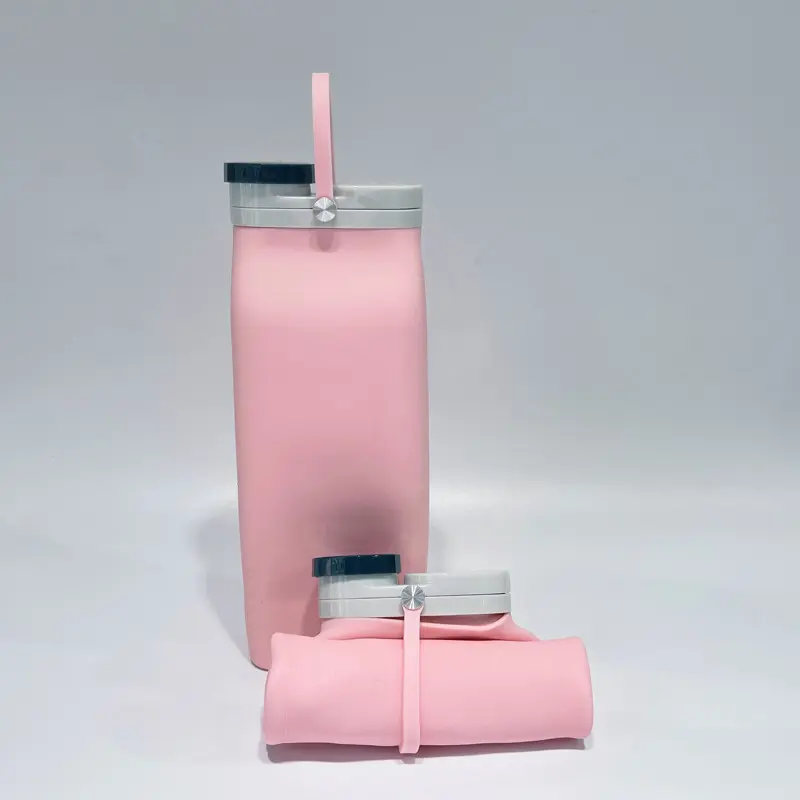 折叠杯子全软硅胶少儿水杯式耐高温大容量伸缩旅行杯牛奶杯