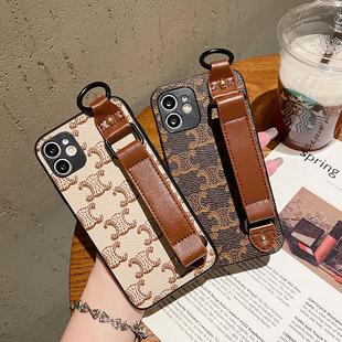 适用OPPO Reno14Pro手机壳13se皮质reno14手腕带11F防丢9/8支架7/6se防摔10pro旅行Reno12便携防摔创意时尚