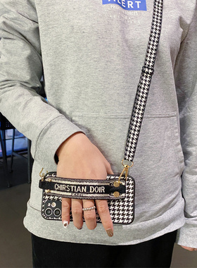 适用OPPO Reno14Pro手机壳Reno12斜跨13se挂绳reno14支架11F腕带7/6se防摔10pro高级感9/8精孔防摔创意时尚