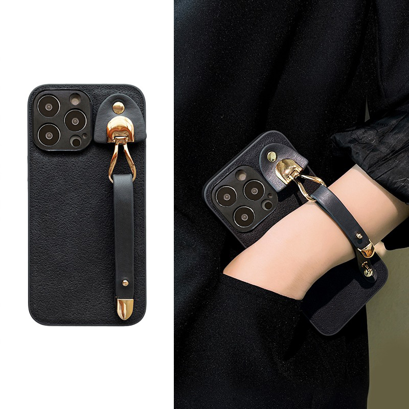 适用华为p60art手机壳p50pro+复古p40咖色p30lite全包p20lite手腕带p10plus秋冬p9plus防摔p60pro小众p50e女