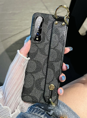 适用三星ZFold5手机壳zfold4折叠屏幕框3斜跨绳F9260复古w2022腕带支架时尚轻奢创意小众手工定制新款情侣女