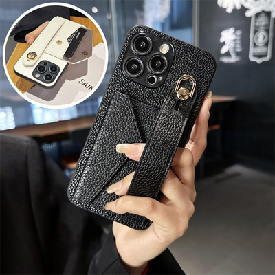 适用一加Ace3pro手机壳1+12腕带1+11支架10Pro插卡套ace2pro简约9RT荔枝纹nordce3小众7tpro皮质8tpro秋冬季