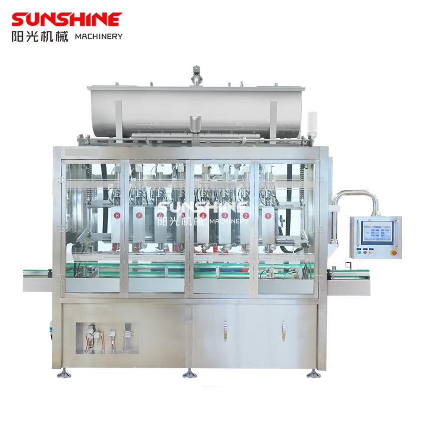 0.5-5升全自动上称重式液体灌装机重量计量式润滑油机油灌装设备