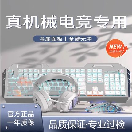 前行者机械键盘鼠标套装游戏电竞专用办公有线无线键鼠耳机三件套