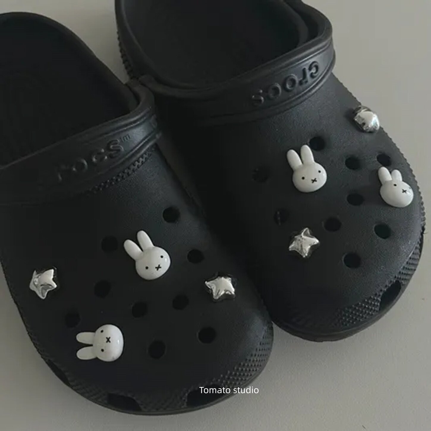 韩系insY2K可爱少女心星星兔子适配Crocs洞洞鞋鞋扣DIY鞋花可拆卸