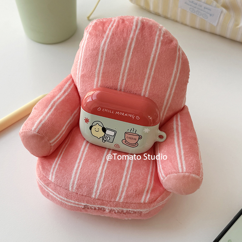 韩国进口菲林ins可爱音乐柠檬咖啡耳机套适用于苹果airpods 4/3蓝牙1/2/3代耳机pro保护套airpods pro2硬