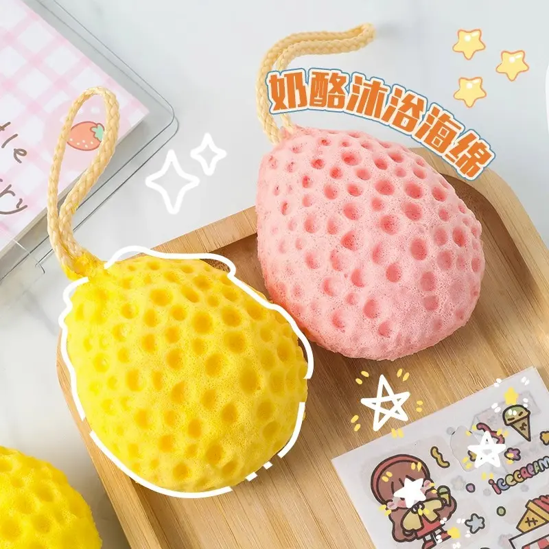 奶酪沐浴球蜂窝浴花球女高档不散搓澡少儿宝宝洗澡起泡海绵超柔软