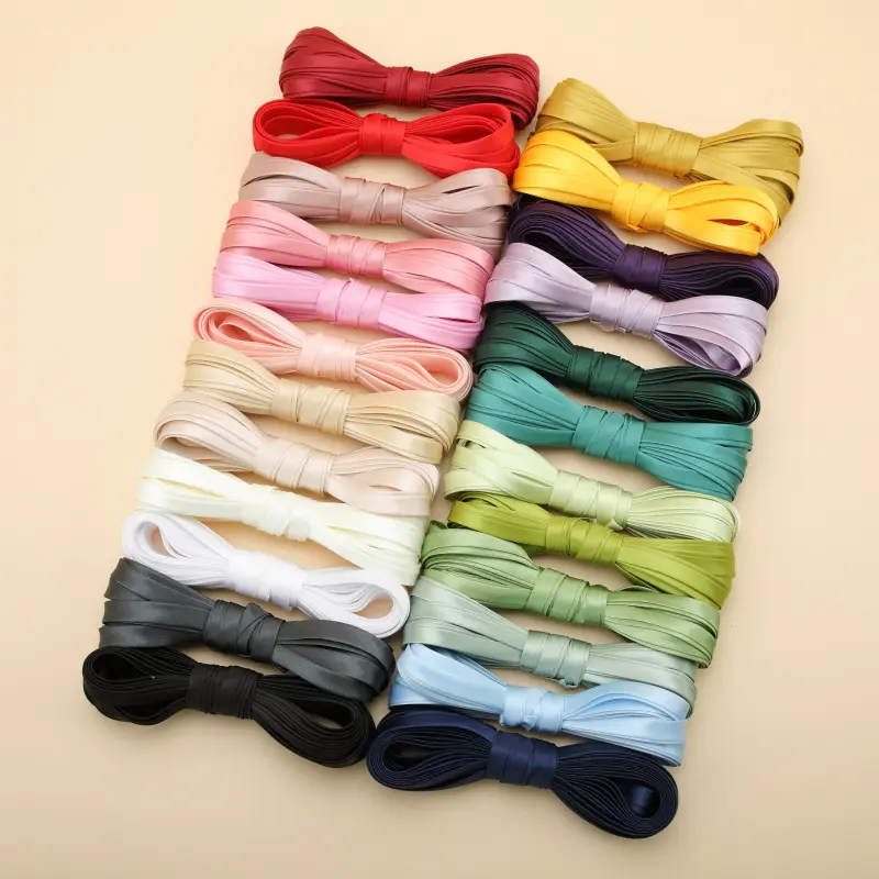 恒美合旗袍色丁布料包边条1m滚边条压边服装镶边真丝带衣服