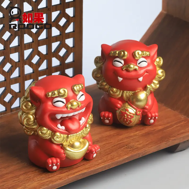 国潮喜狮闽狮爷对狮家居吉祥物摆件装饰厦门文创旅游礼物