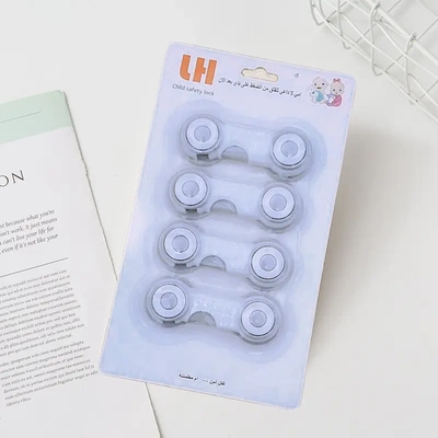 橱门防开固定抽屉卡扣贴衣柜推拉门柜门儿童安全锁冰箱锁扣柜子扣