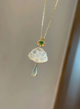 同款冰透小莲蓬项链高颜值中百搭ing风寓意好运和期待