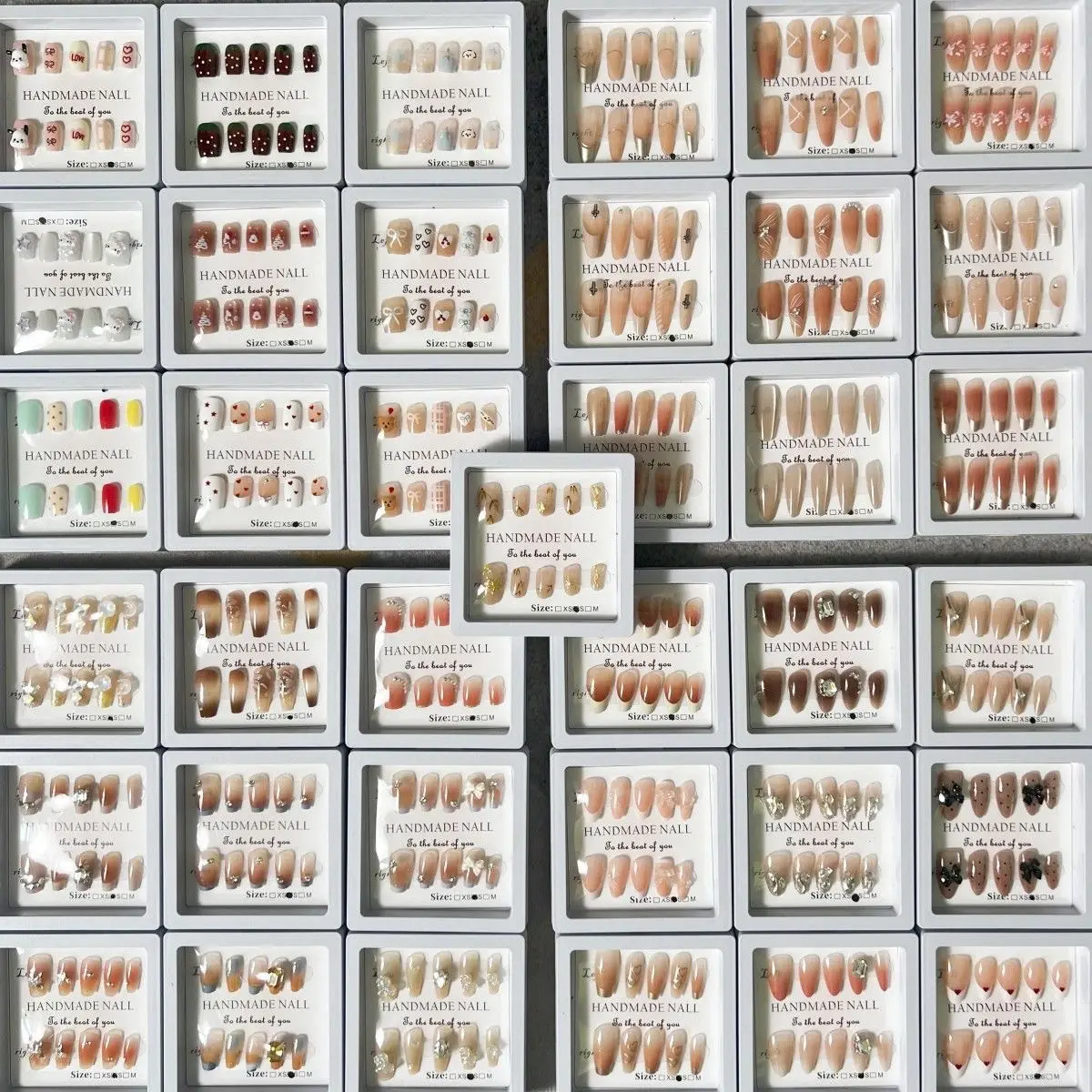 卖不完可退换摆摊夜市穿戴甲混批可拆卸半手工公主美甲店