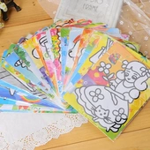 特价 沙画少儿益智玩具手工制作 特大号彩色底猫咪沙画砂画