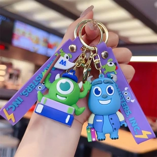 怪兽电力公司可爱大眼仔挂件长毛怪兽钥匙链小礼品