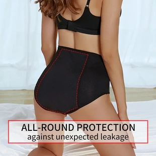 生理褲高腰月经裤防漏透气孔大码例假姨妈生理期专用内裤女士