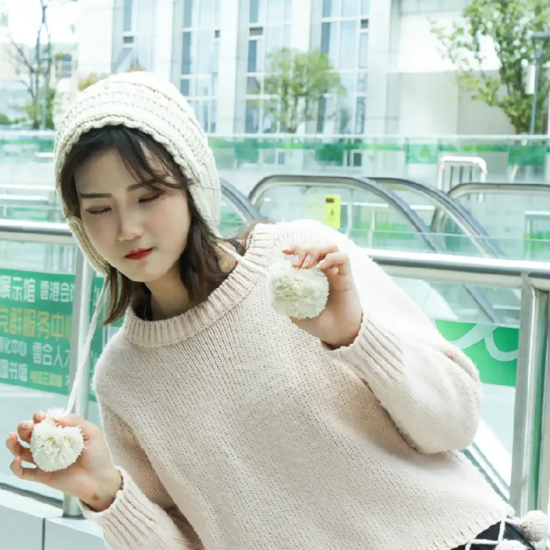 秋冬季帽子女韩版潮百搭新款加厚毛帽防寒护耳女士毛线帽