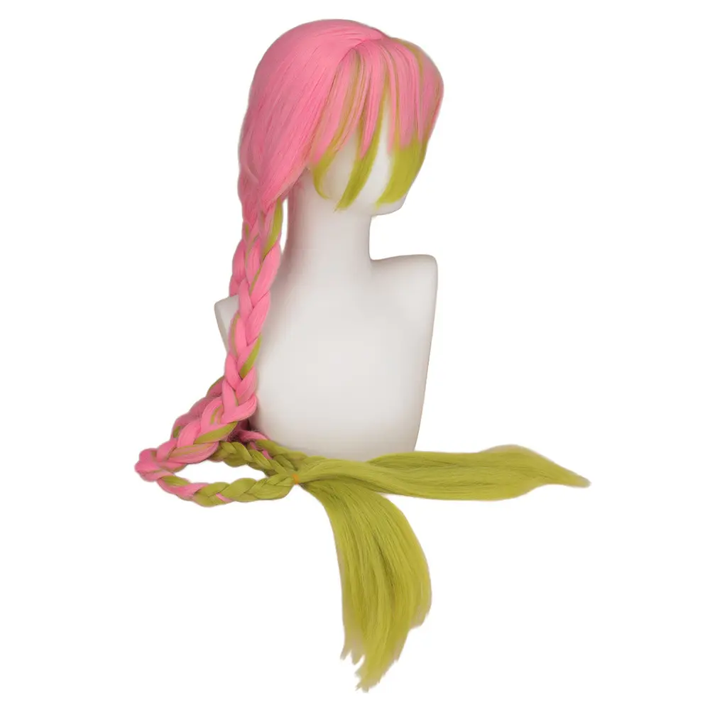 鬼灭之刃甘露寺蜜璃 恋柱cos假发 渐变加厚粗 Cosplay假发