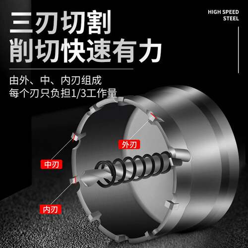 高档合金开孔器不锈钢合金开孔器扩孔钻金属厚板铝合金扩孔钻头