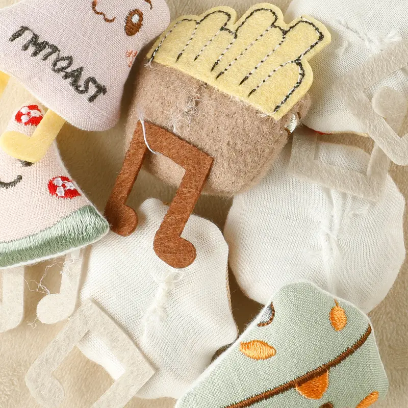 珊瑚袜鞋帽装饰饰品卡通食物汉堡发夹配饰胸针手工布