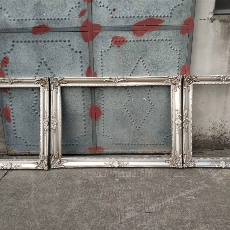 欧式画框实木相框长方形装裱可定制复古客厅餐厅玄关油画框大外框
