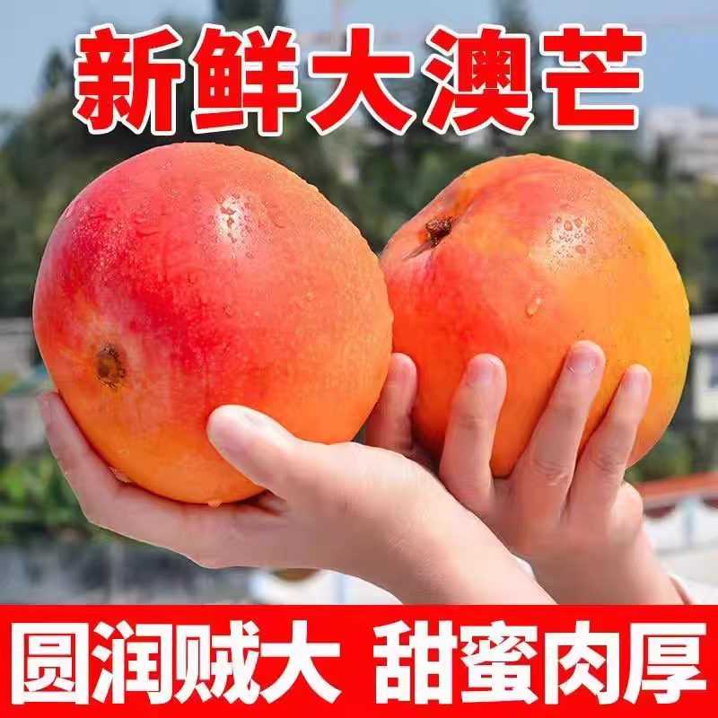 海南澳芒正宗大芒果三亚特产新鲜水果5斤非青芒金煌芒多省包邮